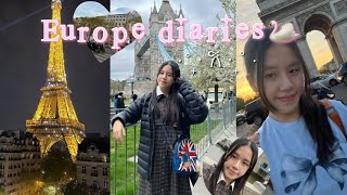 europe diaries ⋆౨ৎ˚⟡˖ ࣪ train to paris, strolling in london🩷