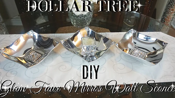 DIY DOLLAR TREE GLAM FAUX MIRROR CANDLE HOLDER WALL SCONCE 💎  DIY GLAM ROOM DECOR 💎