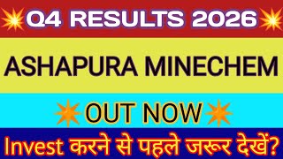 Ashapura Minechem Q4 Results 2026 🔴 Ashapura Minechem Results 🔴 Ashapura Minechem Latest News