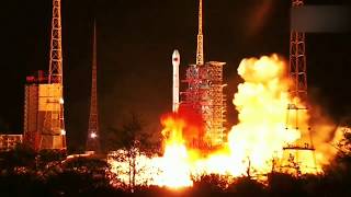 China&#39;s Long March-3B  Rocket Launches Tianlian 2-01 Communications Satellite