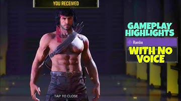 GAMEPLAY HIGHLIGHTS OF RAMBO WITH NO VOICE CALL OF DUTY MOBILE SEASON 4 BUNDLE CHARACTER CODM