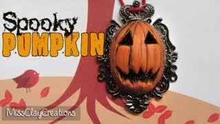 Pumpkin Pendant tutorial by MissClayCreations