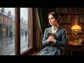 A Rainy Symphony in a 19th-Century Town Library | Relaxing Classical Music