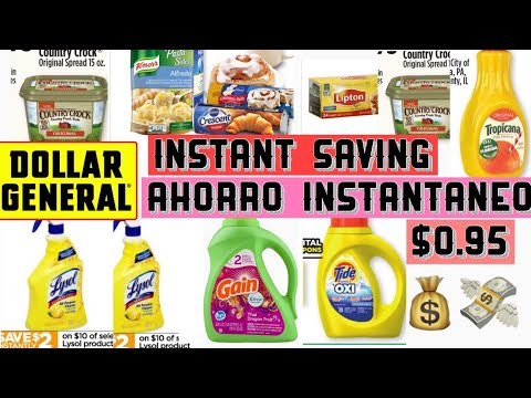 Dollar General Instant Instant saving only 0.95 / ahorro instantáneo $0.95