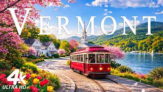 Vermont Spring 4K 🌸 Discover Rolling Green Hills, Covered Bridges & Peaceful Mountain Charm