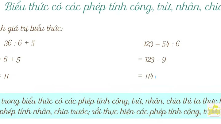 Hướng dẫn tính giá trị biểu thức