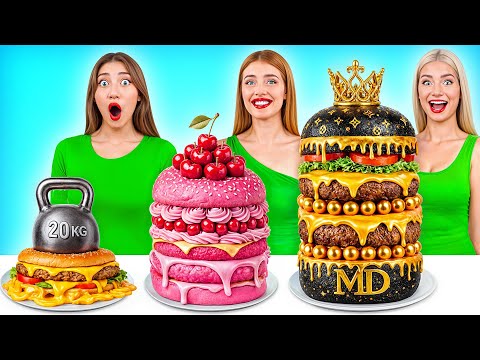 Rich vs Broke vs Giga Rich Food Challenge | Tasty Kitchen Hacks by Multi DO Smile