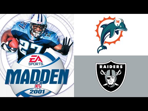Madden NFL 2001 PS2 | 2000 AFC Divisional Playoff Rematch | Dolphins at Raiders