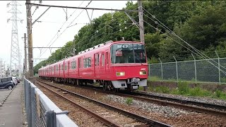 名鉄3500系3504F（3500系30周年系統板付き）普通金山行き（2023年7月3日撮影）