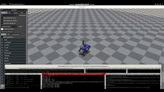 quadruped robot with manipulator : OSC control for manipulator & PD position control for body (fail)