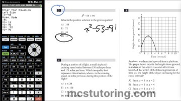 SAT3 TI84 calculator Program SAT Test 6 Part 1 of 2 mcstutoring