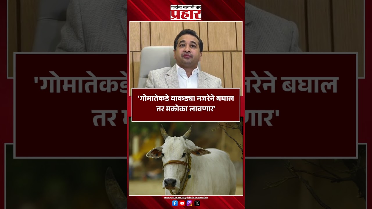 Nitesh Rane | 'गोमातेकडे वाकड्या नजरेने बघाल तर मकोका लावणार' | Gomata