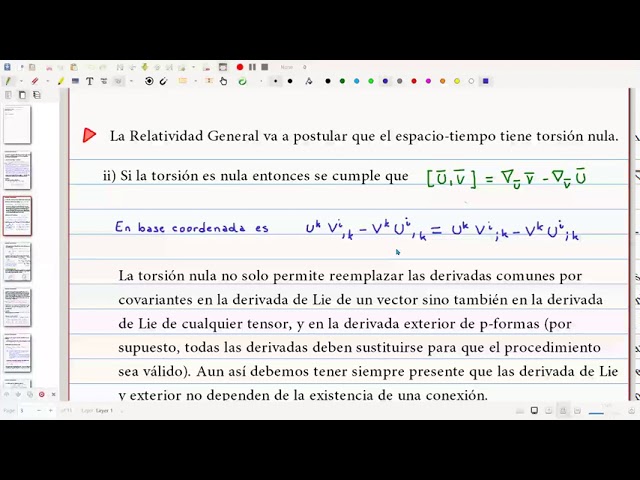Relatividad General: Torsión. Curvatura de Riemann.