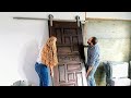 Diy vintage sliding barn doors install 51 building our own off grid home