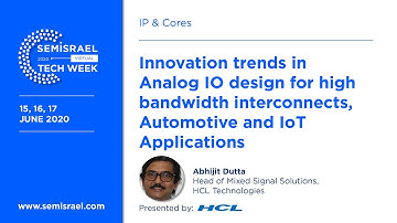 Innovation trends in Analog IO design for high bandwidth interconnects - Abhijit Dutta, HCL