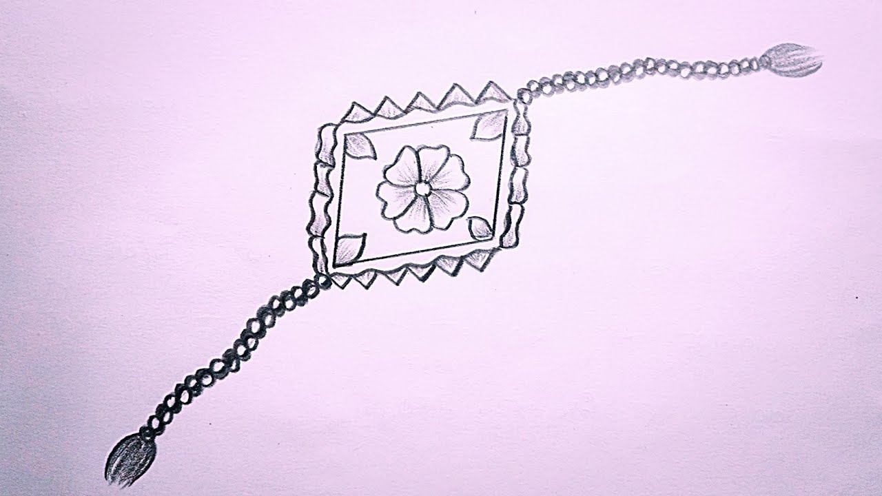 राखी का चित्र कैसे बनाए | How to draw rakhi | Raksha bandhan drawing ...