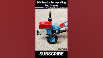 DIY Mini tractor transporting red grapes | Science project #miniproject #shorts