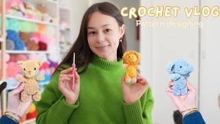 crochet vlog | design mini amigurumi patterns with me! chatty crochet vlog