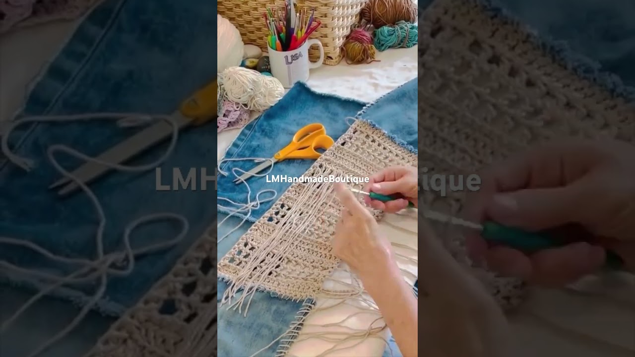 Upcycled Denim Scarf 