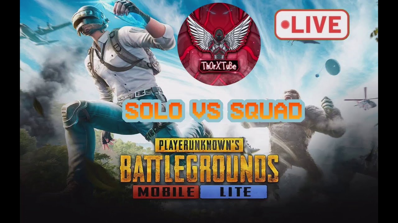 SOLO VS SQUAD | RUSH GAMEPLAY | PUBG MOBILE LITE | #live - YouTube