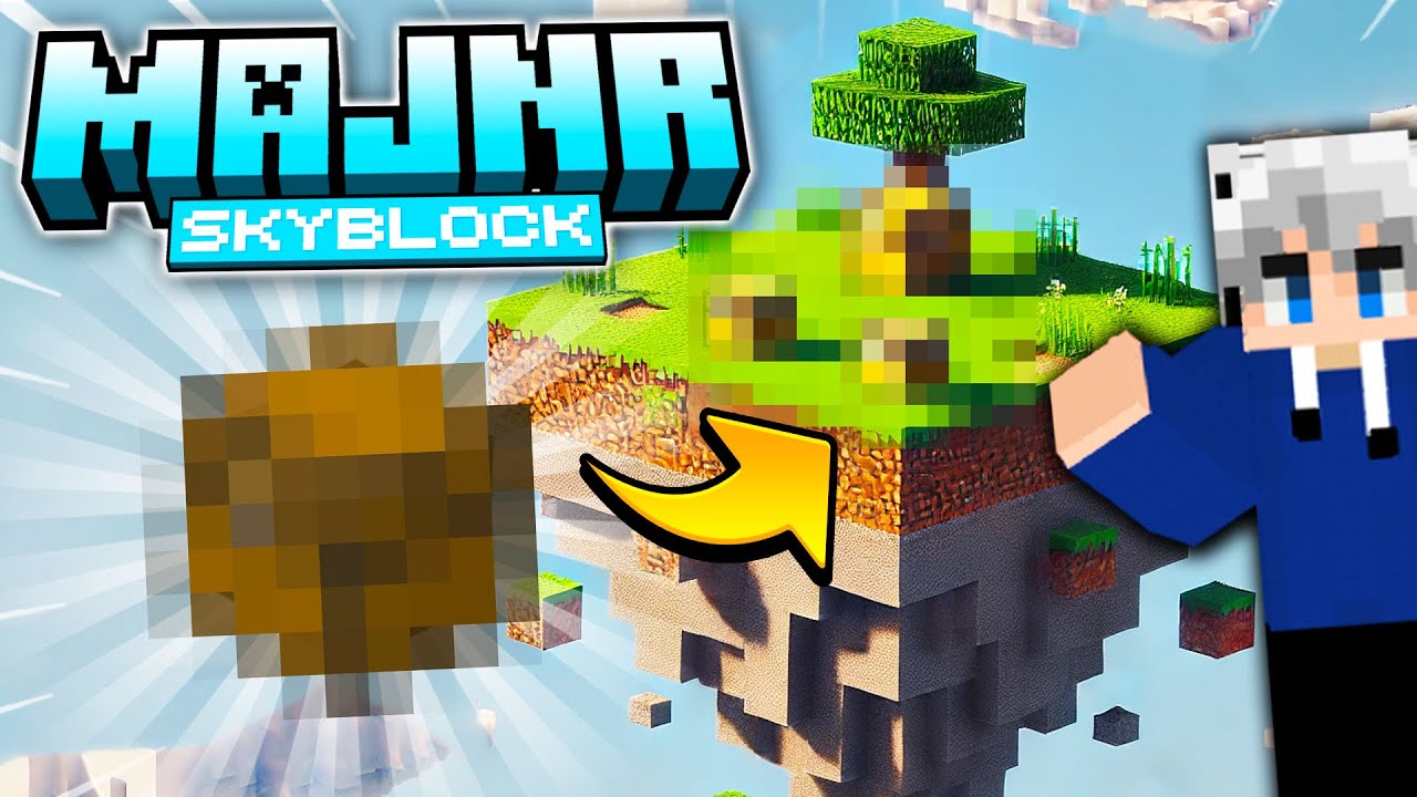 Nečekaná podívaná u vesničanů! 😳😂 | MAJNR SKYBLOCK #2