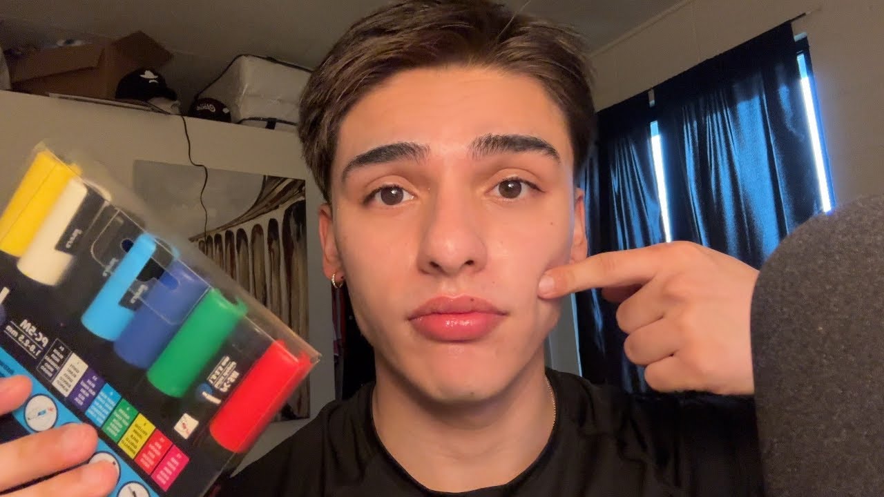 asmr te maquillo con plumones