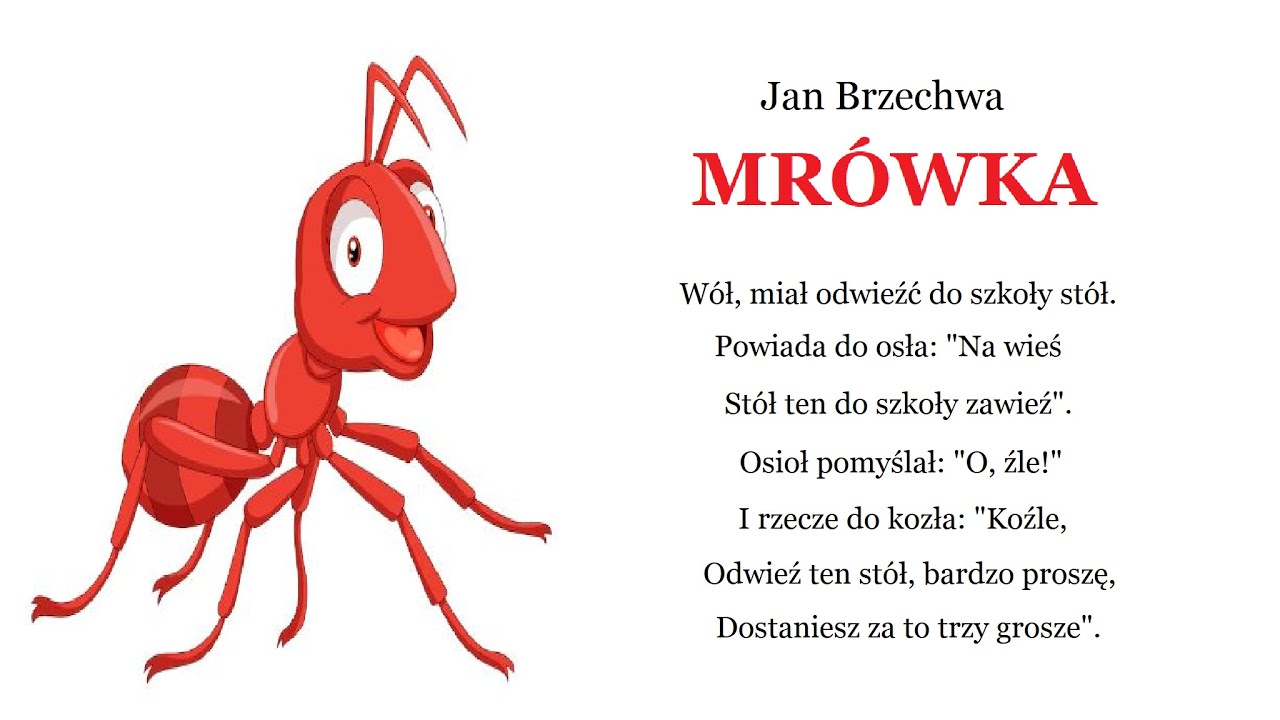 Mrówka 🐜 Jan Brzechwa 🎧 wiersze czytane dla dzieci 🎧 audiobook 🎧 bajki do słuchania