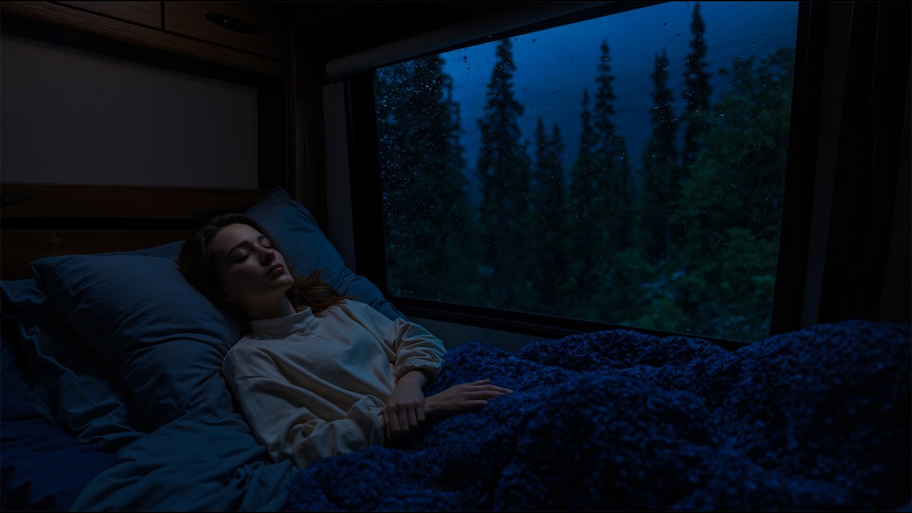 Звуки дождя по крыше автомобиля и нежный раскат грома ⛈️Звуки природы для глубокого сна и ...