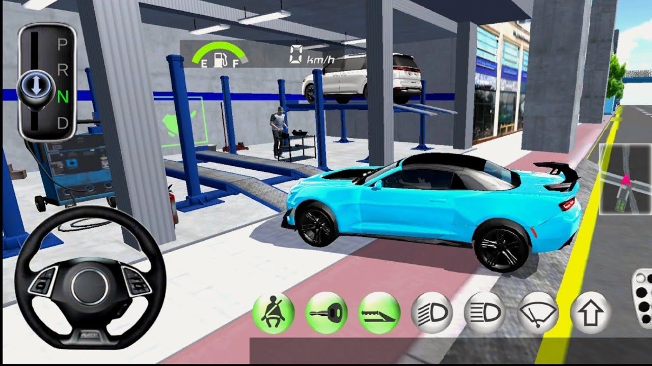 Simulation Auto Mobile New BumbleBee Camaro Came To the Auto Repairing Store -- 3D Driving ...