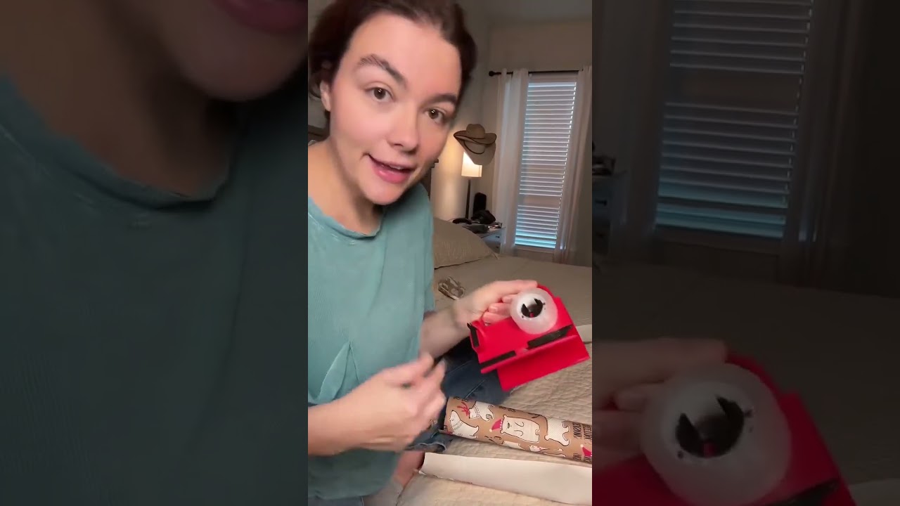 This wrapping paper cutter stays with my gift wrapping supplies because it saves time and makes