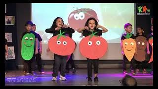 مسرحية "الخضروات" من اداء اطفال الروض الكبير -حفل نهاية السنة الدراسية .2021/2022
