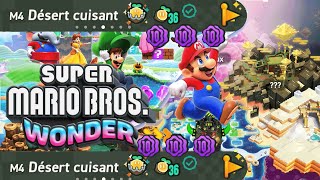 Super Mario Bros Wonder- Astuces : tous les stages du monde 4 à 100% (tous les collectables) - HD-FR