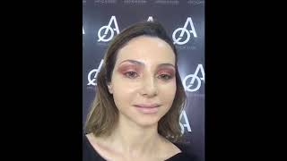 مكياج تتوريال توسيع العين وردي وقلتر ذهبي مع الآرتست :عبير makeup tutorial