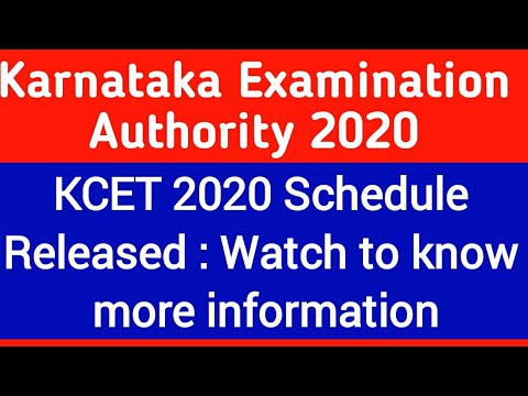 KCET 2020 Exam date released by KEA 2020|KCET|NATA|JEE|KCET 2020