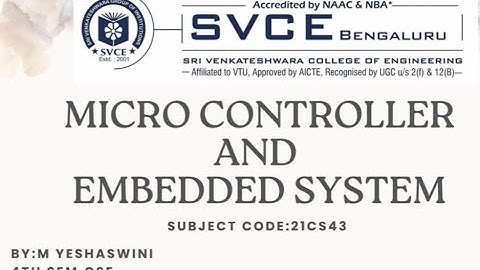 Data processing instruction||Micro controller and Embedded system||21CS43||Video Assignment 01.