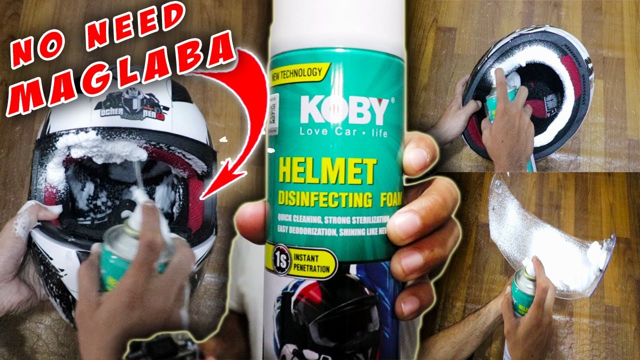HOW TO CLEAN AND DISINFECT YOUR HELMET KOBY DISINFECTING FOAM