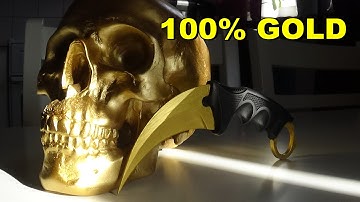 ★ Karambit | Case Hardened - IN REAL LIFE (100% GOLD)