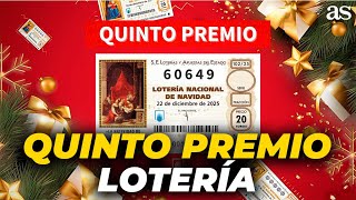 23122, QUINTO PREMIO de la LOTERÍA DE NAVIDAD 2025