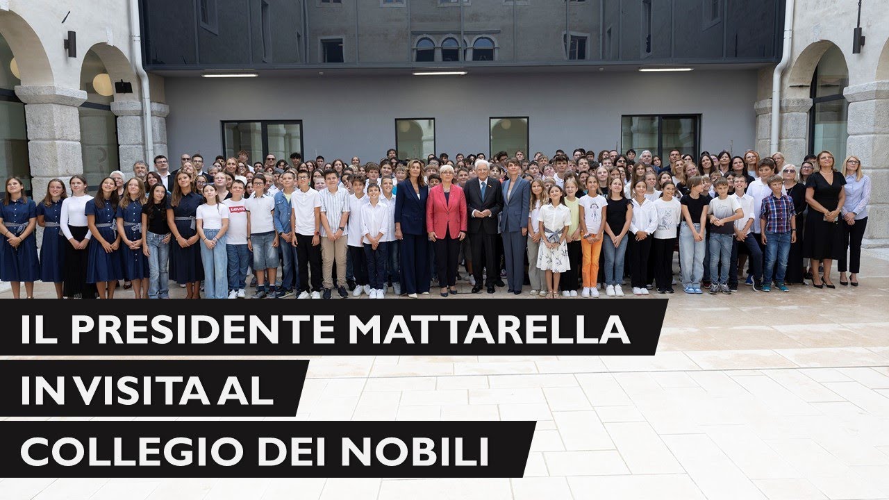 Capodistria - Il Presidente Mattarella visita il Collegio dei Nobili