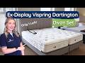 Vispring Super King Size Zip and Link - CLEARANCE - Ex-Showroom - Grey Hera Headboard and Dartington Divan Bed Video1