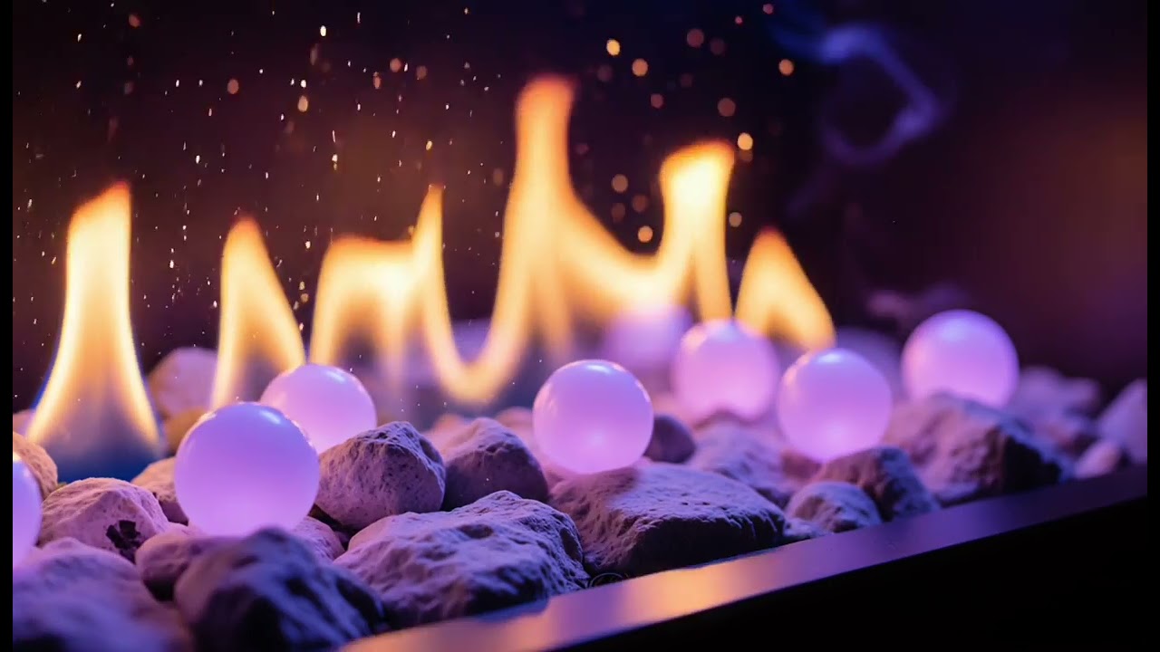 Crackling Fireplace 🔥 9 Hours No Ads | 4K Ultra HD |  Fire Sounds for  Romantic relaxing ambiance.