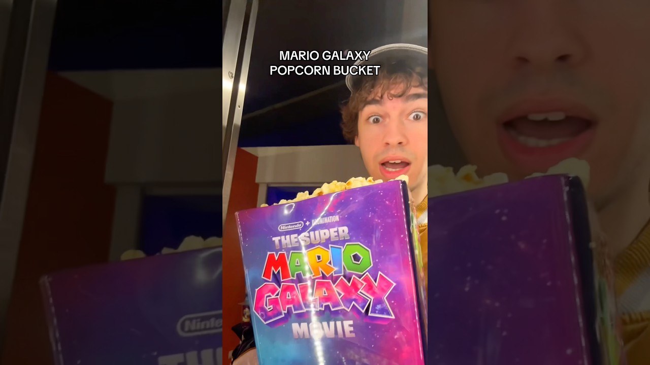MARIO GALAXY MOVIE TIN POPCORN BUCKETS #supermariogalaxymovie #popcornbucket #cinema