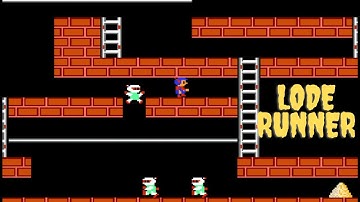 (NES) LODE RUNNER  LEVEL 1- 5