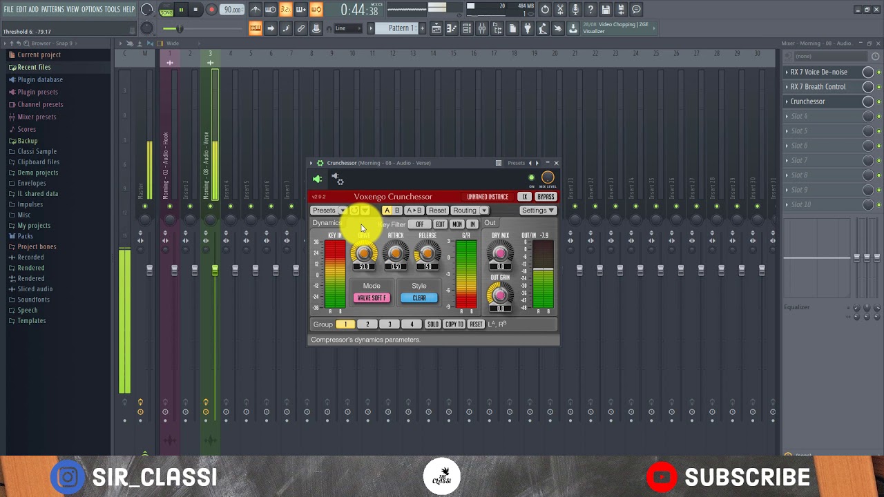 Easiest compressor for vocals and drums; Voxengo Crunchessor tutorial