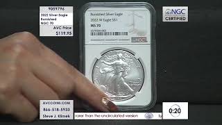 2022 Silver Eagle - Burnished - NGC 70
