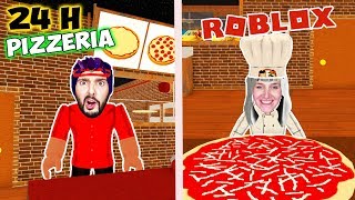 Roblox: KAAN + NINA ARBEITEN 24 STUNDEN IN EINER PIZZERIA! Roleplay bei Work at Pizza Place screenshot 1