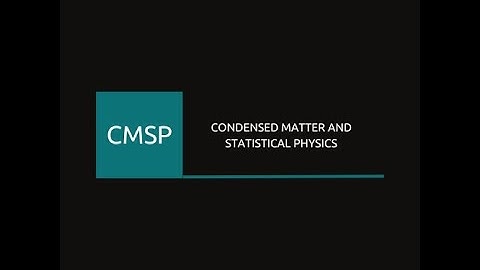 ICTP Sections: Condensed Matter and Statistical Physics