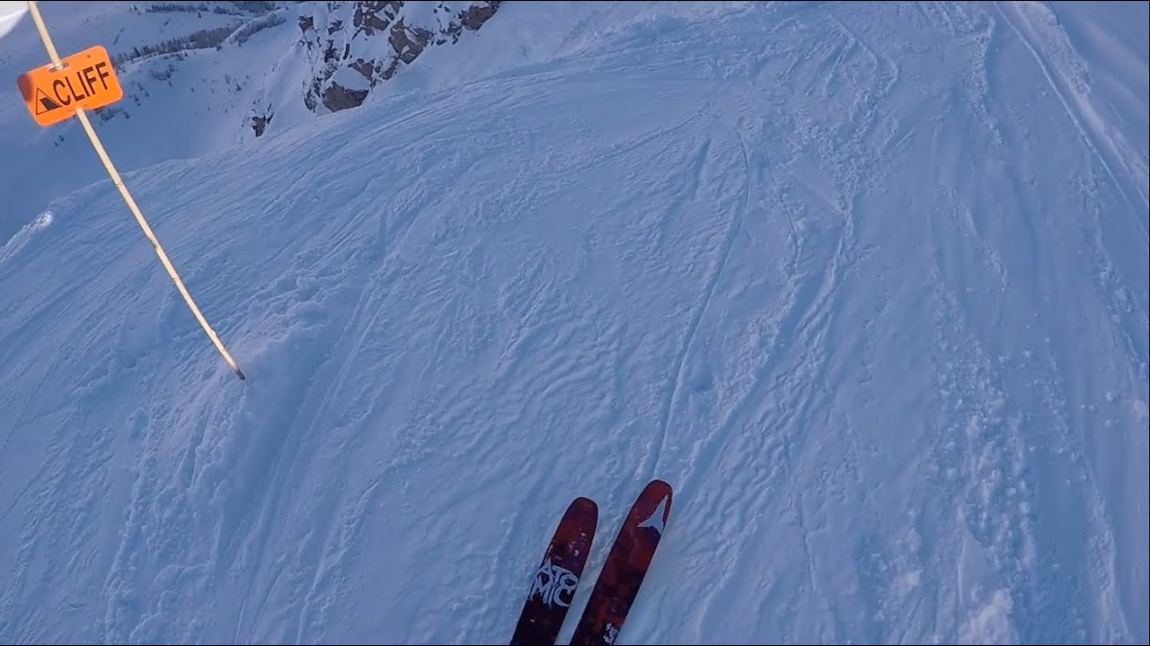 Lake Louise Ski Resort Eagle Ridge Cornice to Kiddies - YouTube