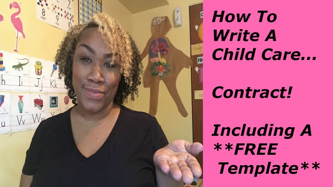 How To Write A Contract For Your Child Care/How To Open A Child Care -  YouTube