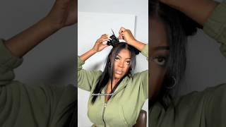 Two Braids Buns Half Up Half Down Hairstyle Styling Tutorial#quickweave #fyp #fypシ゚